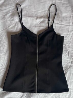 Express Zip Up Spaghetti Strap Top